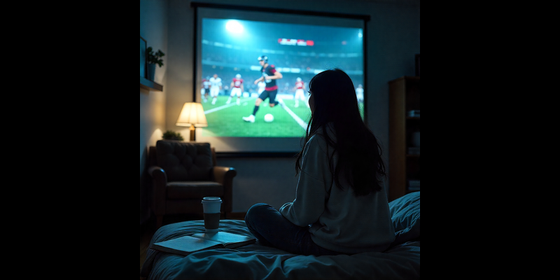 máy chiếu xem bóng đá