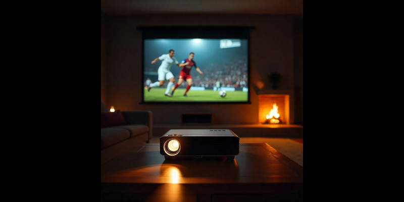 máy chiếu xem bóng đá